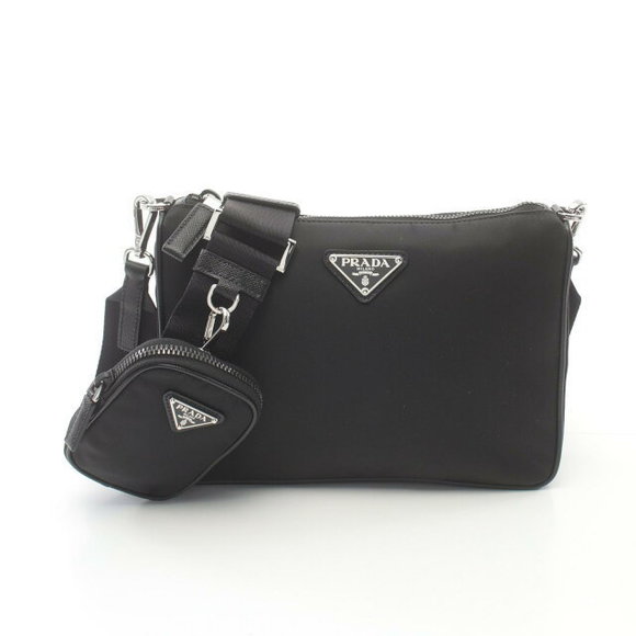 Prada TESSUTO SAFFIANO Shoulder Bag Black - Picture 1 of 4